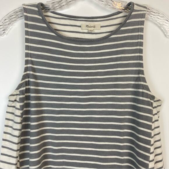 Madewell Forward-Seam Tank Top Gray Stripe Size Small - Picture 4 of 11